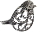 Handcrafted Nautical Decor Rustic Silver Cast Iron Bird Trivet 8" - Cast Iron Decoration