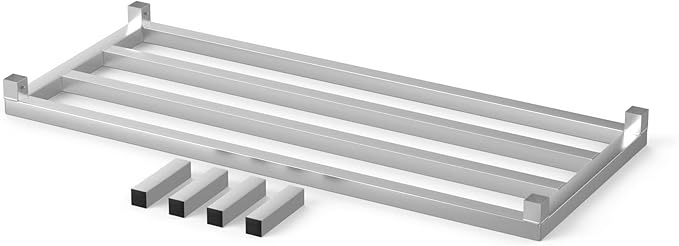 48" Long x 20" Wide | Height: 8" Off The Floor Aluminum Dunnage Rack | Storage in Restaurant, Kitchens and Garages and More!