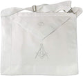Premium Lambskin Masonic Master Mason White Embroidered Apron White Ribbon Handcrafted