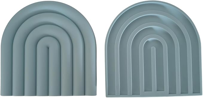 Silicone Trivets for Hot Dishes – Heat-Resistant, Non-Slip Pot Holders for Kitchen & Coasters – Durable Hot Pads for Pots, Pans, Baking Dishes & Kitchen Appliances (Sky Mist - 2pcs)