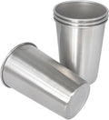 16OZ 4pack Stainless Steel Pint Cups Shatterproof Cup Unbreakable Tumblers -Metal Cups - Stackable Durable cup，Chilling Beer Glasses, for Travel, Outdoor, Camping, Everyday，Restaurant