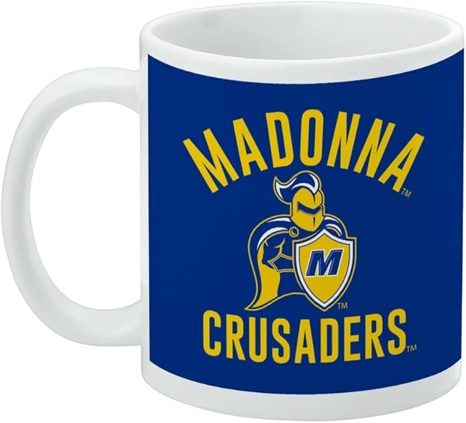 Madonna University Crusaders Logo Ceramic Coffee Mug, Novelty Gift Mugs for Coffee, Tea and Hot Drinks, 11oz, White
