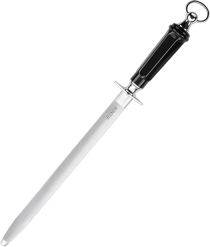 Honing Steel Professional Knife Sharpeners,12 inch Sharpening Steel Honing Rod,High Carbon Sharpening Rod, Fine Lines, High hardness, Wear Resistant, knife sharpening