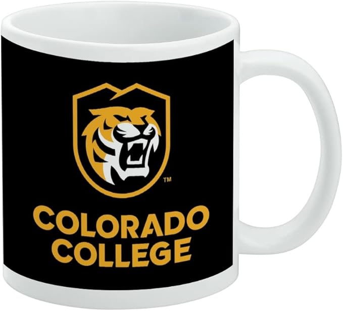 Colorado College Tigers Logo Ceramic Coffee Mug, Novelty Gift Mugs for Coffee, Tea and Hot Drinks, 11oz, White
