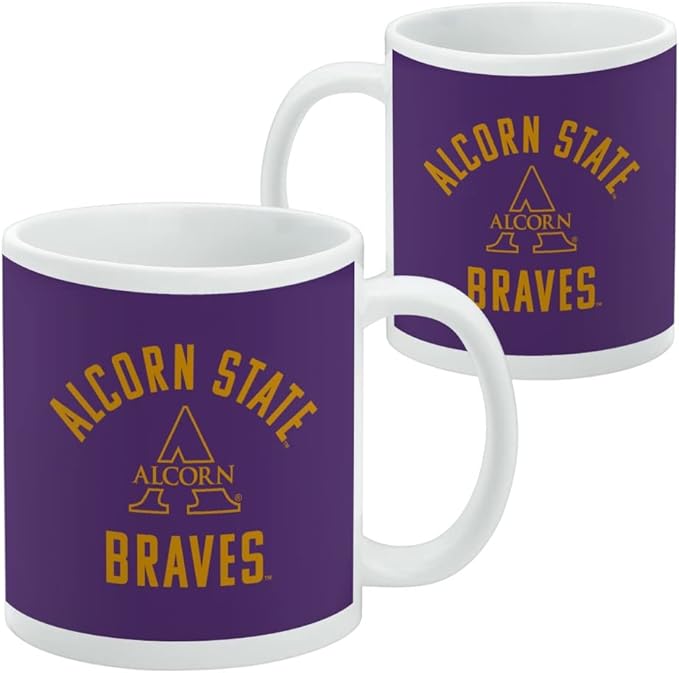 Alcorn Braves Ceramic Coffee Mug, Novelty Gift Mugs for Coffee, Tea and Hot Drinks, 11oz, White