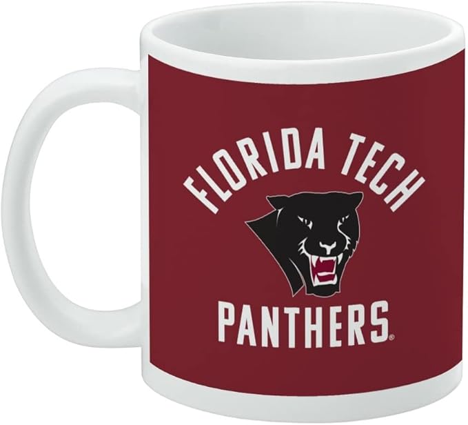 Florida Institute of Technology Panthers Logo Ceramic Coffee Mug, Novelty Gift Mugs for Coffee, Tea and Hot Drinks, 11oz, White