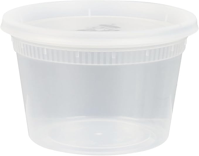 Restaurantware-Asporto 16 Ounce To Go Boxes, 100 Microwavable Round Soup Containers - Clear Plastic Lids Included, Do Not Contain BPA, Clear Plastic Soup Containers, Disposable