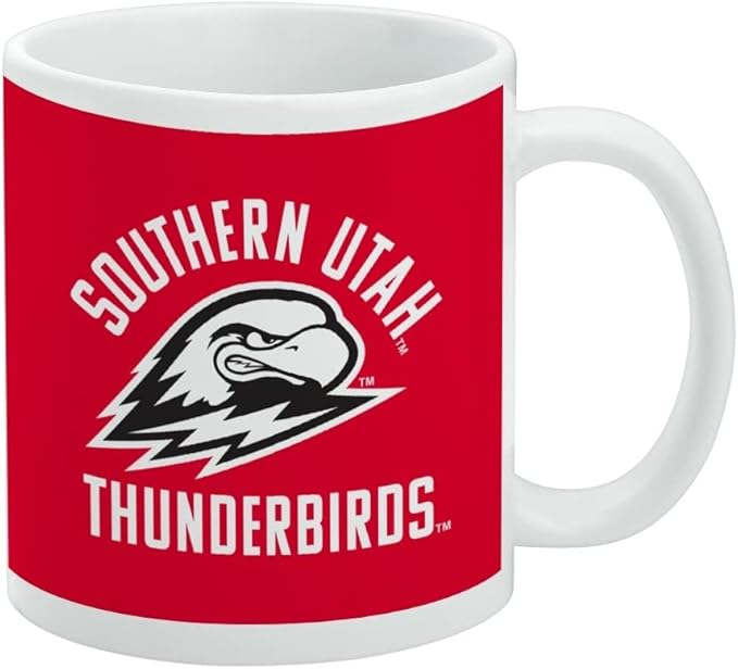 Southern Utah University Thunderbirds Ceramic Coffee Mug, Novelty Gift Mugs for Coffee, Tea and Hot Drinks, 11oz, White
