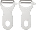 uxcell 2pcs Vegetable Peeler Set, 4.5 Inch Stainless Steel Potato Peeler for Apple Fruits White