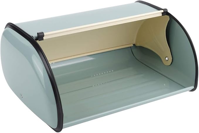 aqxreight Bread Box for Kitchen Storage Large Metal Container Holds Multiple Loaves Compatible with Most Bread Sizes in Blue