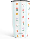SANDJEST Floral Tumbler 20oz, Stainless Steel Travel Cup with Lid, Insulated Coffee Mug, Floral Gifts for Women Girls Friends Sisters on Birthday Christmas