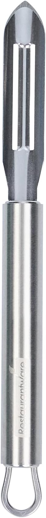 Restaurantware Stainless Steel Straight Vegetable Peeler - 6 Pack - German Standard - Double Edged Kitchen Peeler Dishwasher Safe, Sharp Blades - Potato Peeler for Potato, Apple, Cucumber