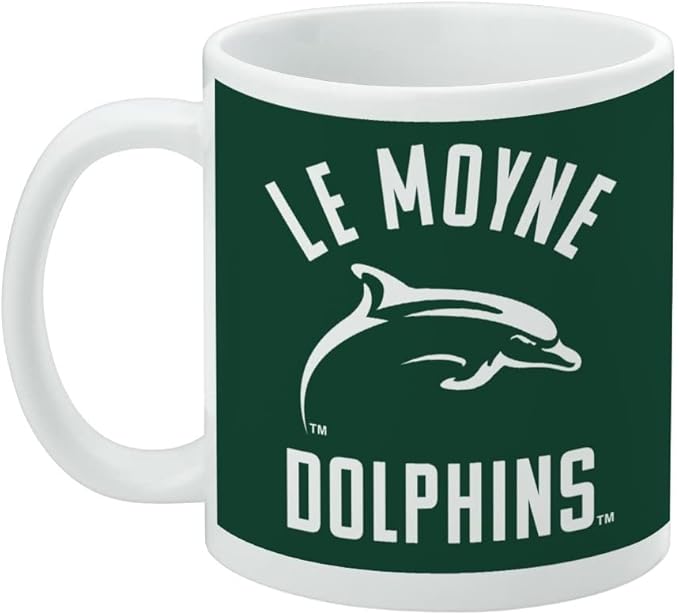 Le Moyne College Dolphins Logo Ceramic Coffee Mug, Novelty Gift Mugs for Coffee, Tea and Hot Drinks, 11oz, White