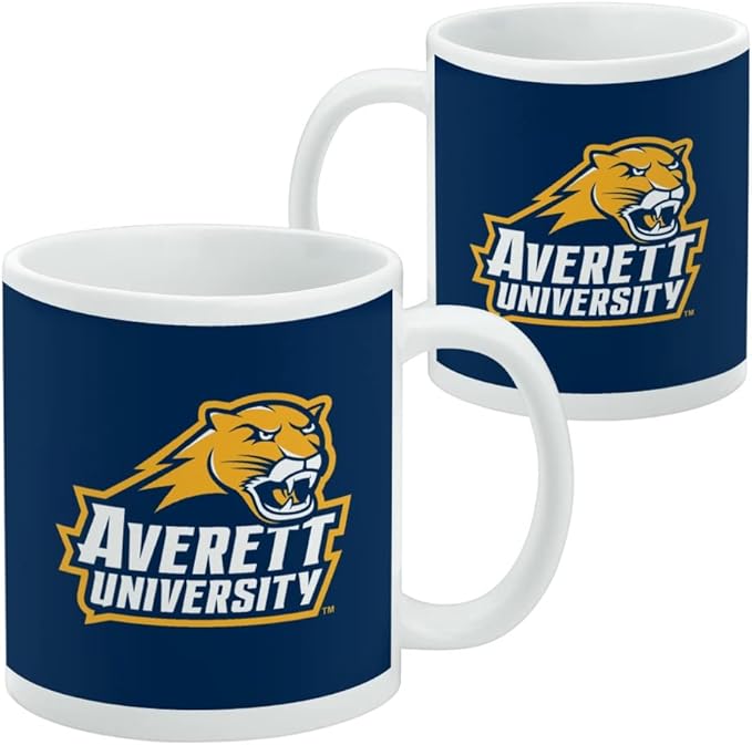 Averett University Cougars Logo Ceramic Coffee Mug, Novelty Gift Mugs for Coffee, Tea and Hot Drinks, 11oz, White