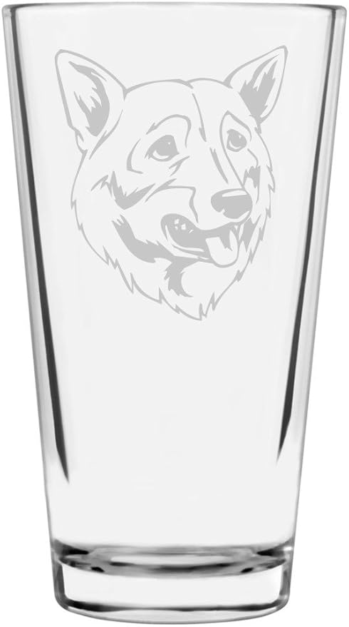 Swedish Vallhund Custom Personalized Dog Themed Etched All Purpose 16oz Pint Glass