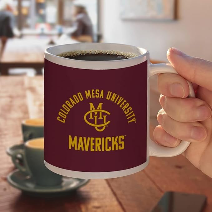 Colorado Mesa University Mavericks Ceramic Coffee Mug, Novelty Gift Mugs for Coffee, Tea and Hot Drinks, 11oz, White