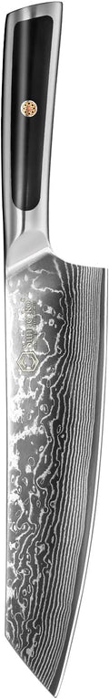 Sunnecko Gyuto Chef Knife 8 Inch, Damascus Kitchen Knife Japanese Chefs Knife Vg10 High Carbon Stainless Steel Kiritsuke Knife
