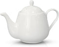 English Tea Store White Porcelain Teapot 2 Cup Raffles Small Ceramic Tea Pot for Loose Leaf Tea or Bags Modern White Teapots for Tea Party Durable Elegant Teapot Ceramic Teapot with Strainer