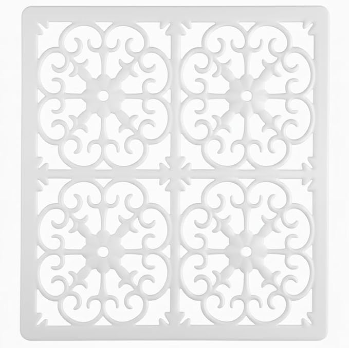 GASARÉ, Extra Large, Thick, Silicone Trivet for Hot Dishes, Pots, and Pans, Heat Resistant Mat for Countertop, Hot Pad for Kitchen, Easy to Clean, 12 x 10.9 x 3/8 Inches, White