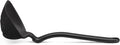 Dreamfarm Fladle Fold-Flat, Space-Saving Serving & Cooking Ladle Measures up to 1/2 Cup with Silicone Scraping Squeegee-Tip - 12" Black