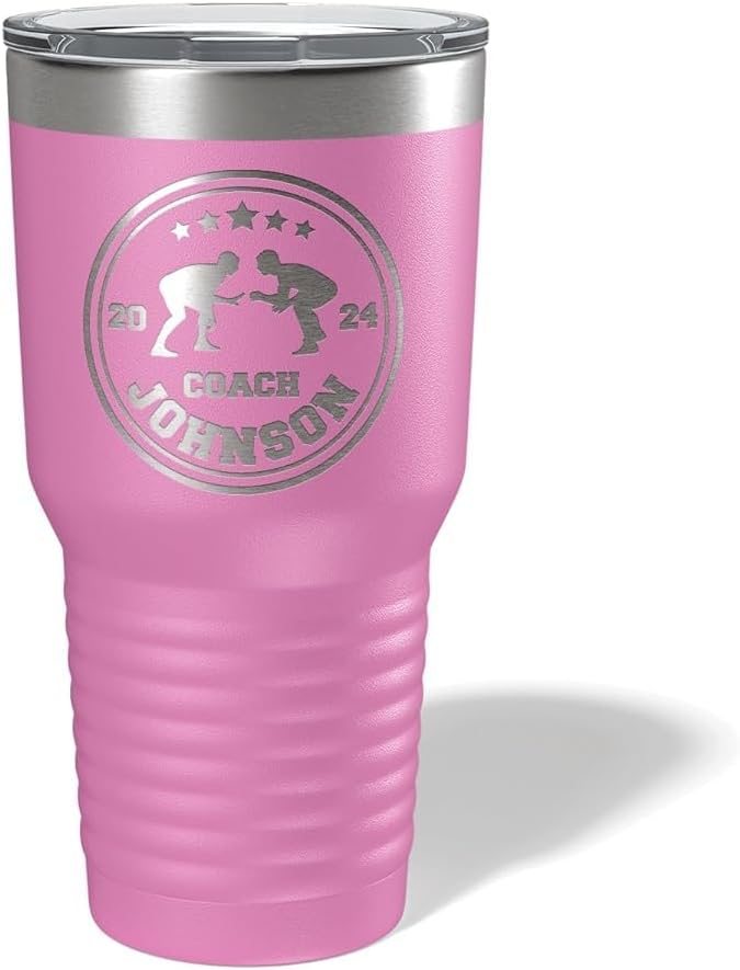 Wrestling Coach gifts, Tumbler, Coach tumbler, Wrestling gifts, Coach Beer glass, Coach gift, Coach gifts, Wrestling Coach (Wrestling Circle, Lilac, Wrestling Hexagon 30oz Black)