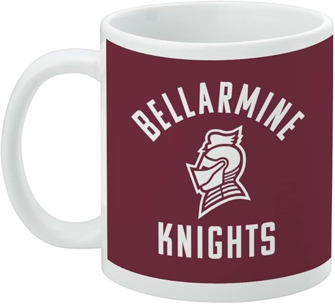 Bellarmine University Knights Logo Ceramic Coffee Mug, Novelty Gift Mugs for Coffee, Tea and Hot Drinks, 11oz, White