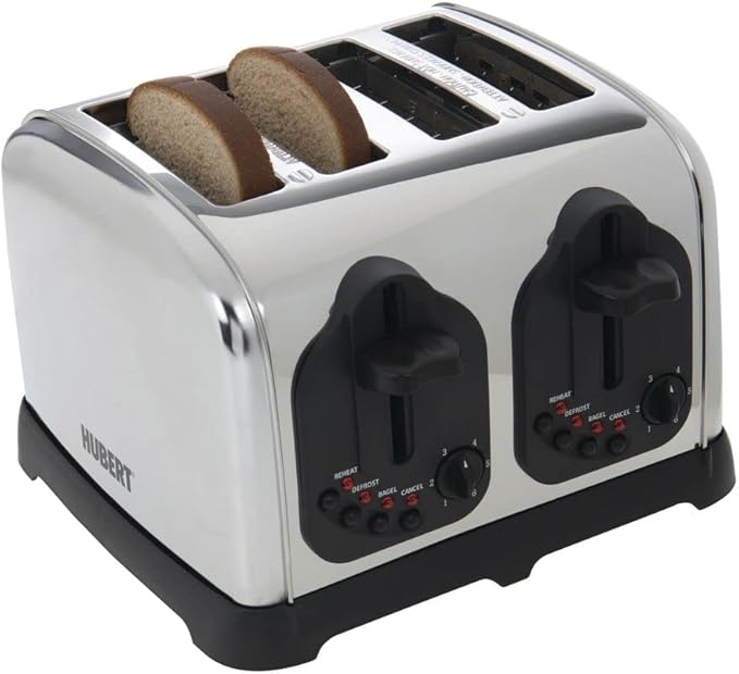 HUBERT Commercial 4-Slot Toaster - 11"L x 11 1/10"W x 7 1/2"H