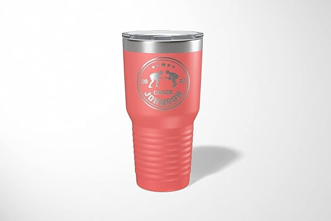 Wrestling Coach gifts, Tumbler, Coach tumbler, Wrestling gifts, Coach Beer glass, Coach gift, Coach gifts, Wrestling Coach (Wrestling Circle, Coral, Wrestling Hexagon 30oz Black)