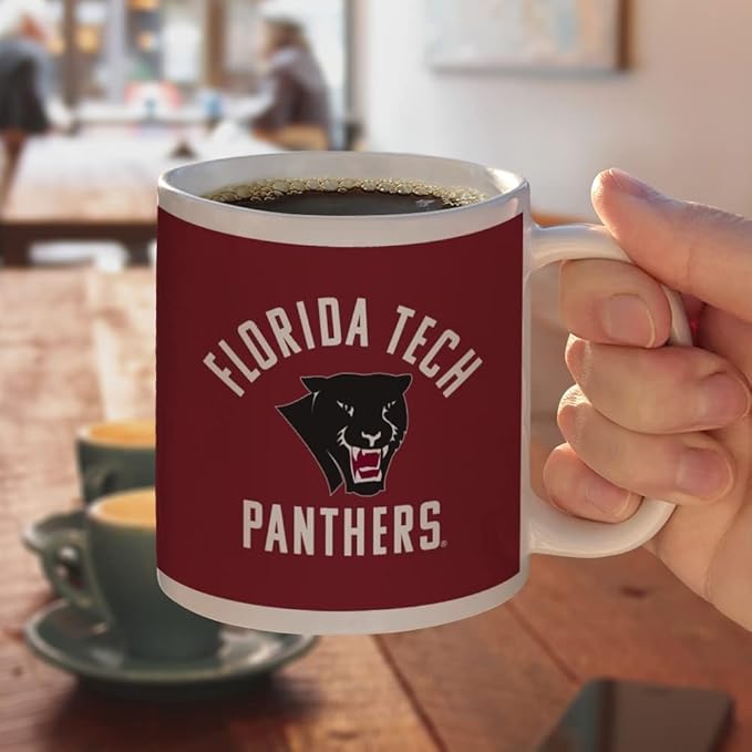 Florida Institute of Technology Panthers Logo Ceramic Coffee Mug, Novelty Gift Mugs for Coffee, Tea and Hot Drinks, 11oz, White