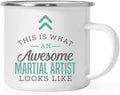 Andaz Press 11oz. Stainless Steel Campfire Coffee Mug Gift, This is What an Awesome Martial Artist Looks Like, 1-Pack, Birthday Gift Ideas Coworker Him Her, Includes Gift Box