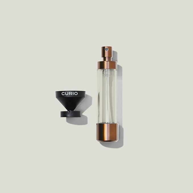 Curio Home Goods Obscura Paper Towel Holder plus Spray Bottle, Stainless Steel and Marble, Bronze/Black