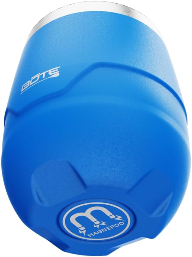 BOTE MagnePod Drinkware MAGNETumbler Stemless Wine Tumbler with Lid Drink Cooler 12 oz Size Keeps Wine Beer Soda Water Cold Insulated attach to Compatible SUPs Kayaks Floats Multiple Colors