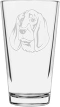 Petit Bleu de Gascogne Custom Personalized Dog Themed Etched All Purpose 16oz Pint Glass