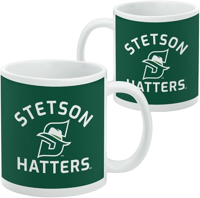 Stetson University Hatters Logo Ceramic Coffee Mug, Novelty Gift Mugs for Coffee, Tea and Hot Drinks, 11oz, White