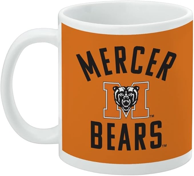 Mercer University Bears Logo Ceramic Coffee Mug, Novelty Gift Mugs for Coffee, Tea and Hot Drinks, 11oz, White
