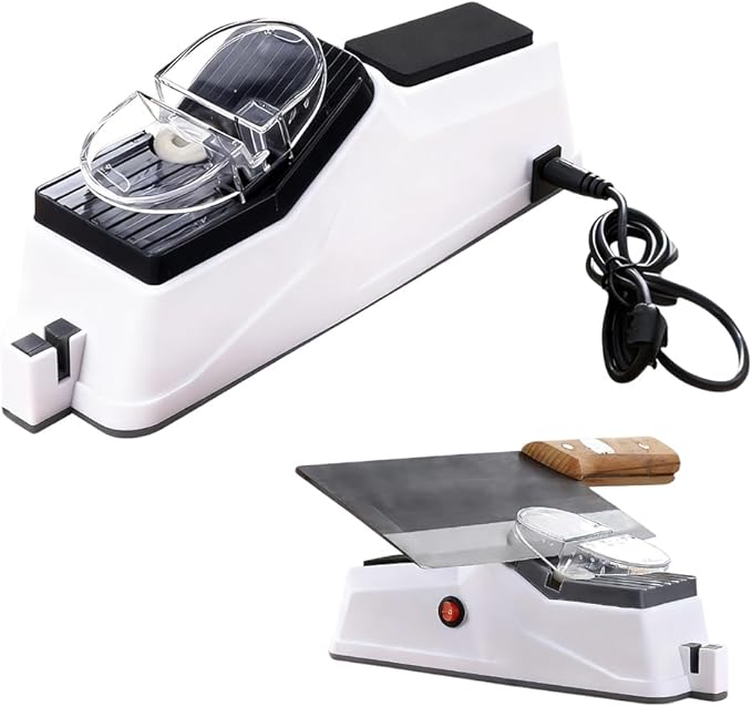 USB Electric Knife Sharpener, With Replacement Grinding Tools, Double Sided Knife Sharpener, Stable Non-slip Base, Quick Sharpening & Polishing (1Set)