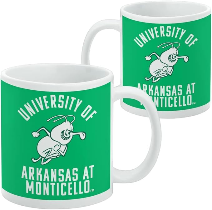 University of Arkansas at Monticello Bull Weevil Logo Ceramic Coffee Mug, Novelty Gift Mugs for Coffee, Tea and Hot Drinks, 11oz, White