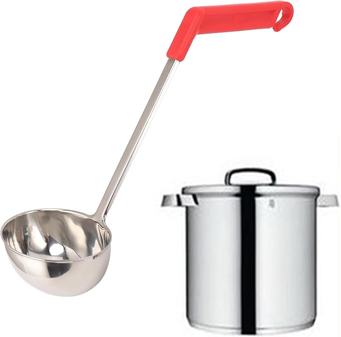 Curved Handle Soup Ladle Stainless Steel Soup Ladle Kitchen Ladle Soup Ladle Cooking Ladle Soup Spoon For Cooking (240ML)