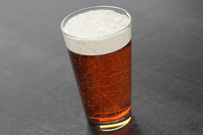 Well Told Engraved Los Angeles California Map Pint Glass Etched Beer Glass Gift (16 oz, Clear) City Map Pint Glass, Custom Beer Glass, Gifts for Beer Lovers