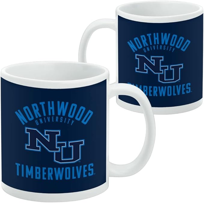 Northwood University Timberwolves Logo Ceramic Coffee Mug, Novelty Gift Mugs for Coffee, Tea and Hot Drinks, 11oz, White