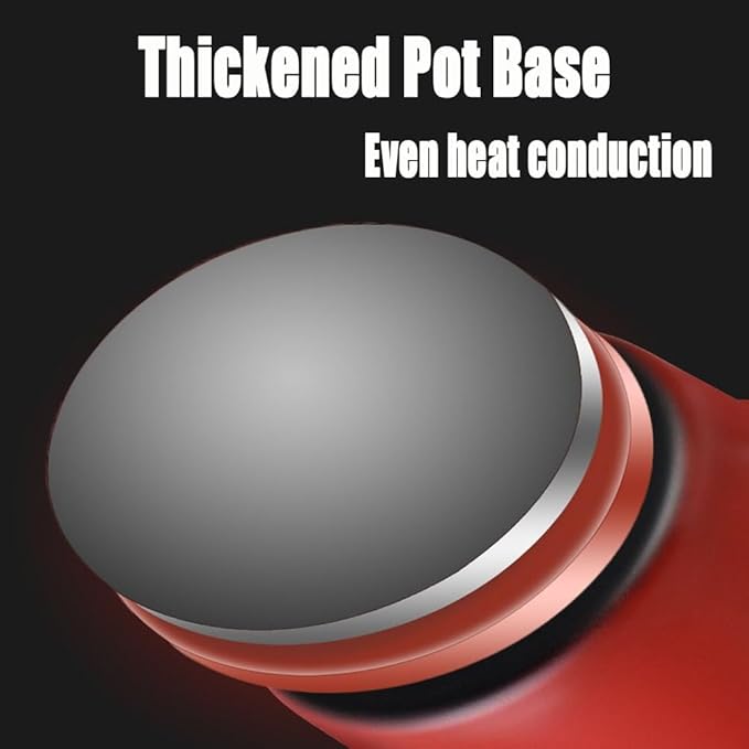 Micro Pressure Stockpot, Gas Stove/Open Fire Induction Cooker Universal Stew Pot, Kitchen Vacuum Micro Pressure Stock Pot, 3.5L/7L Micro Pressure Crock Pot, for Home Kitchen (Red,3.5L)