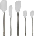 Tovolo Flex-Core Stainless Steel Handled Spatula Set of 5 for Meal Prep, Cooking, Baking, and More