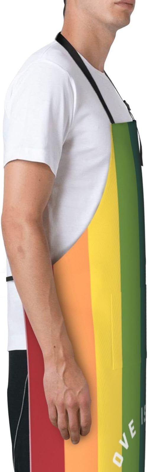 LGBT Aprons Gay Aprons with Pockets and Adjustable Rainbow Apron for Gardening Cooking Kitchen