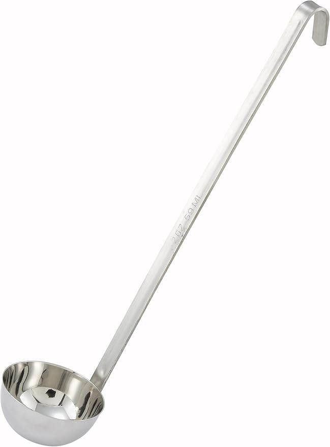 Winco 2-Piece Stainless Steel Ladle, 1-Ounce