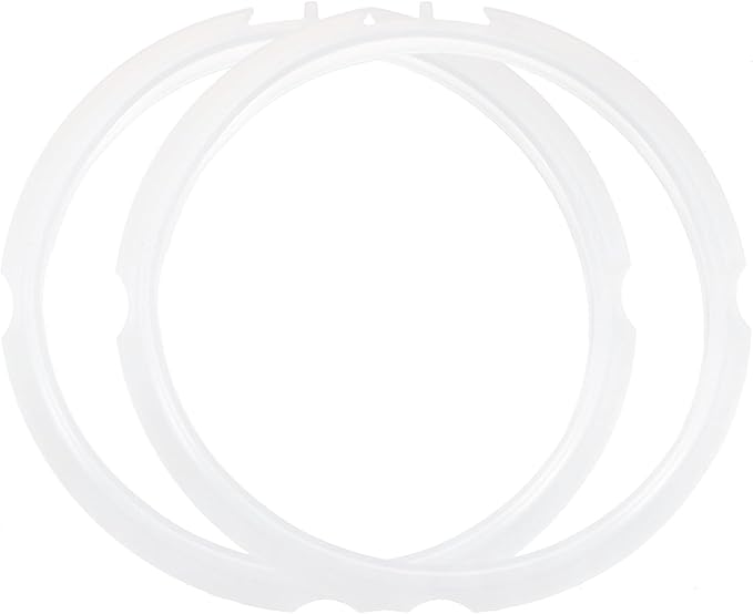 uxcell 2 Pcs Silicone Sealing Ring for Pressure Pot 3QT, Pressure Pot Inner Gasket Seal Rings Pressure Cooker Replacement Parts, White