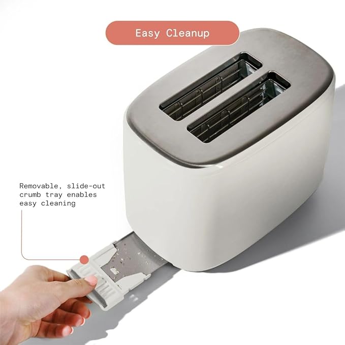 Beautiful by Drew Barrymore 2-Slice Toaster, Touch-Activated Display, 7 Shade Settings, Bagel/Frozen/Reheat Presets.