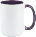 Ceramic 15oz Sublimation Coffee Mug, Purple, Case of 12