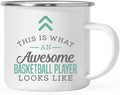 Andaz Press 11oz. Stainless Steel Campfire Coffee Mug Gift, This is What an Awesome Basketball Player Looks Like, 1-Pack, Birthday Gift Ideas Coworker Him Her, Includes Gift Box
