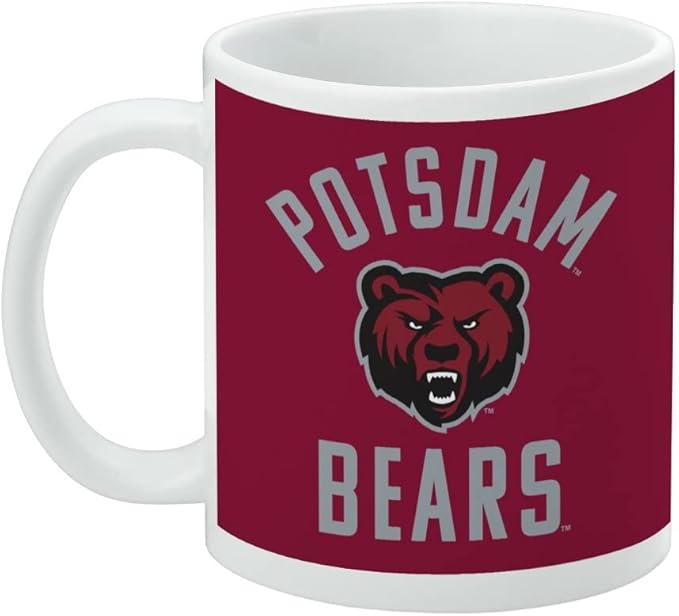 State University of New York at Potsdam Bears Logo Ceramic Coffee Mug, Novelty Gift Mugs for Coffee, Tea and Hot Drinks, 11oz, White