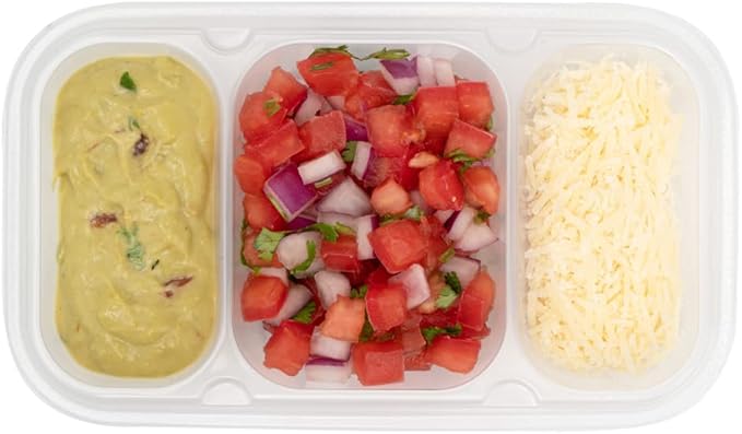 Restaurantware TRAYS ONLY: Futura 15.2 Ounce Trays For Containers, 100 Microwavable Trays For 24, 34, & 44 Ounce Containers - Containers Sold Separately, 3 Compartments, Clear Plastic Food Trays